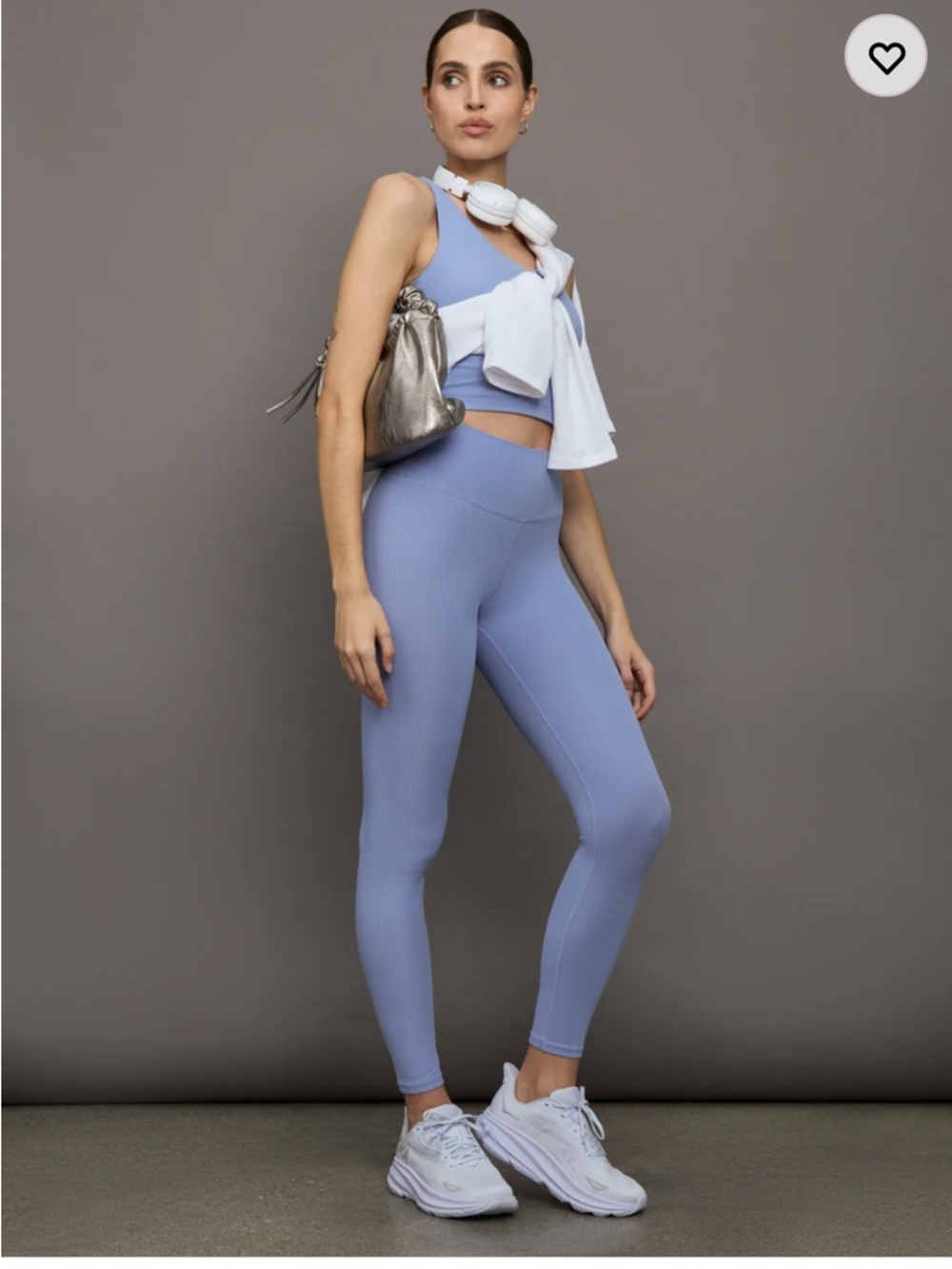 CARBON38 High Rise Ribbed Legging blue size large